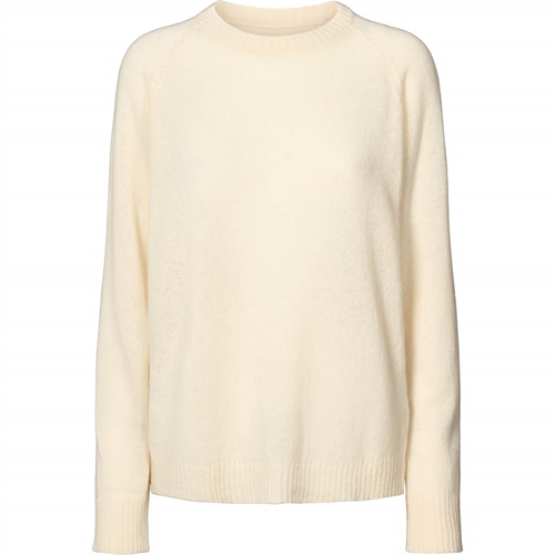 LISVA GERTRUD L/S PULLOVER LAMBSWOOL KNIT ECRU MELANGE